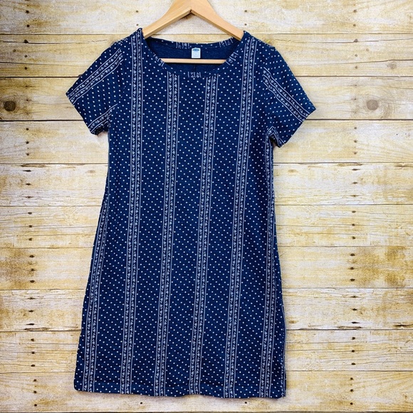 Old Navy Dresses & Skirts - Old Navy T Shirt Mini Dress Blue White Medium